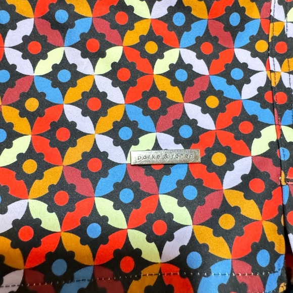 Parke and Ronen swim trunks size 30 Colorful Geometric Patterned Shorts - Picture 5 of 8